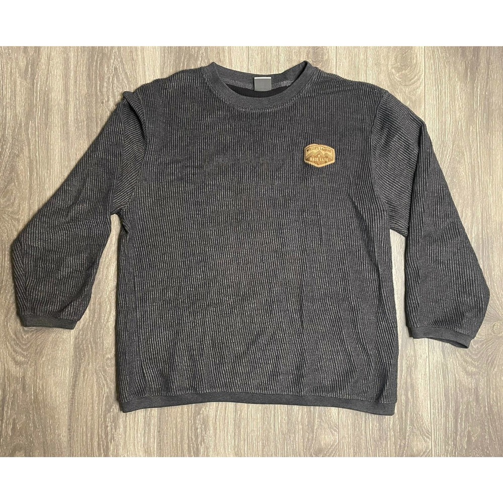 MV Sport Mens XL Sweatshirt Millers Landing Bass Lake Patch Comfy Pullover Gray